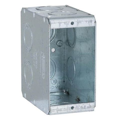 home depot metal single gang electrical boxes masonry|single gang electrical outlet box.